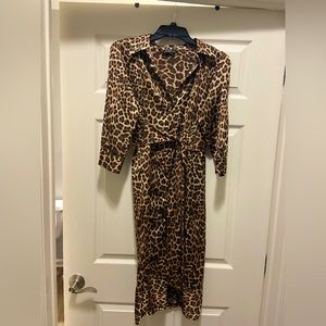 Zara cheetah tie dress